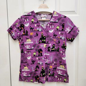 Scrubstar Halloween Print Scrub Top